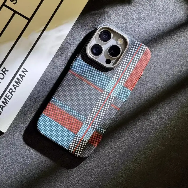 MagSafe iPhone Case with Aluminum Bracket and Textured 3D Surface