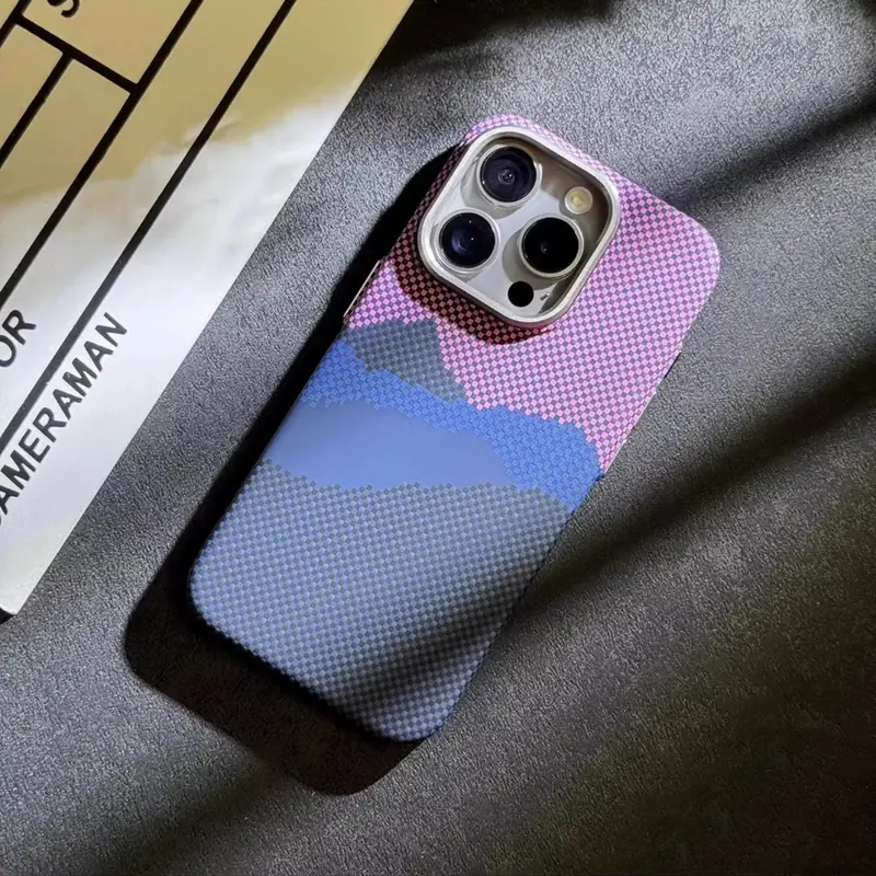 MagSafe iPhone Case with Aluminum Bracket and Textured 3D Surface