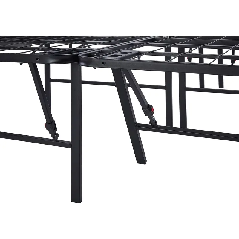 Mainstays High-Profile Foldable Queen Platform Bed Frame – 18-Inch Steel Base in Black
