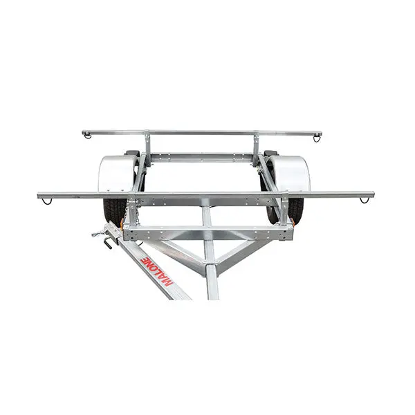 Malone LowMax 2-Kayak Galvanized Trailer – 600 lb Capacity, LED Lights, Highway-Rated Tires