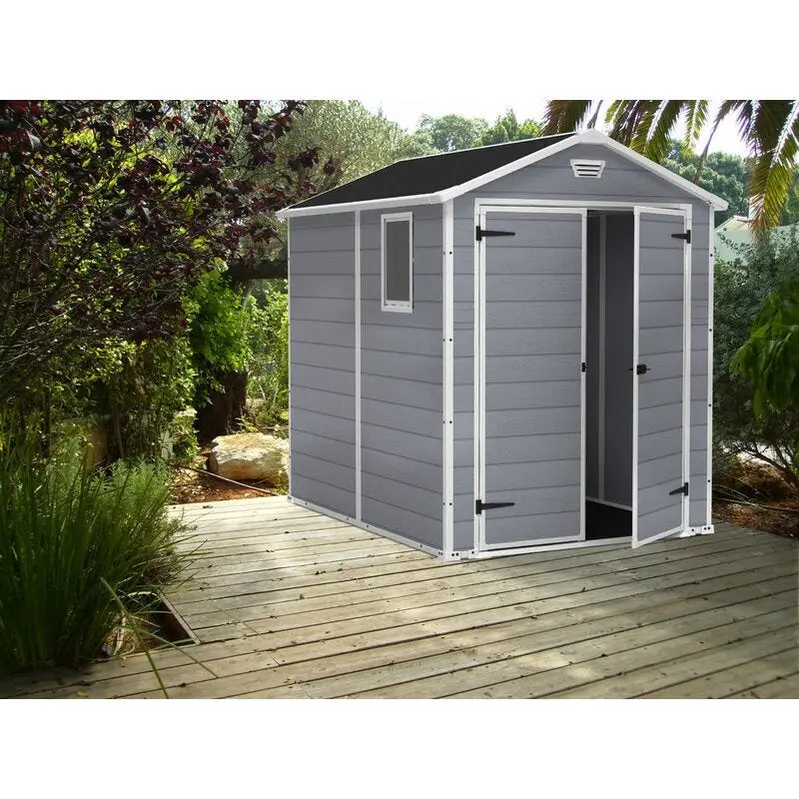 Manor 6' x 7.5' Resin Storage Shed – Compact Outdoor Organization Solution
