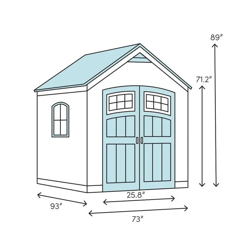 Manor 6' x 7.5' Resin Storage Shed – Compact Outdoor Organization Solution