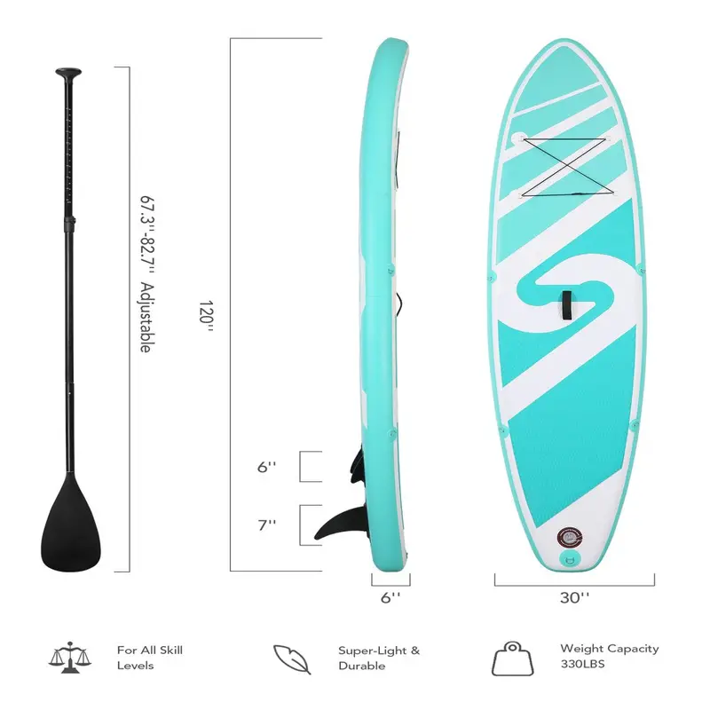 Marnur 6" Thick Inflatable Stand-Up Paddle Board (SUP)
