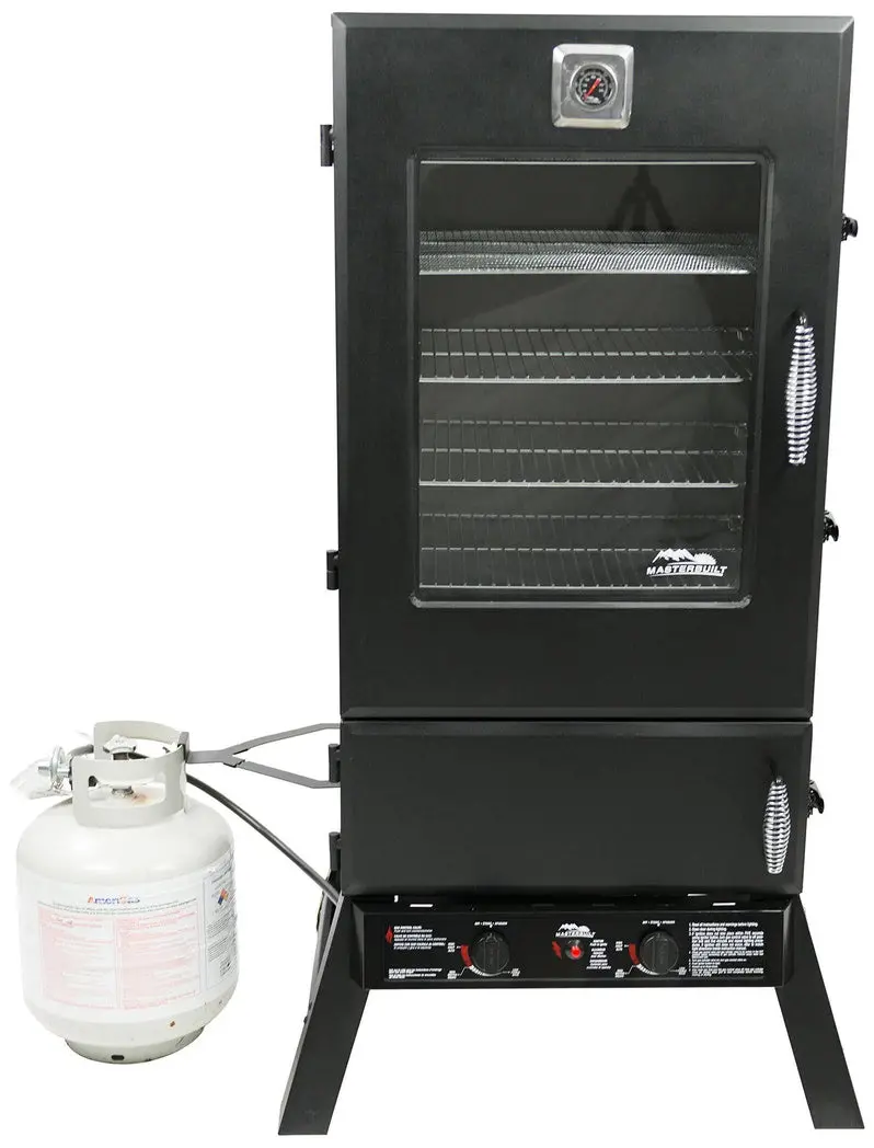 Masterbuilt 44-Inch Propane Smoker – Dual-Chamber Vertical Offset Smoker for Flavorful BBQ