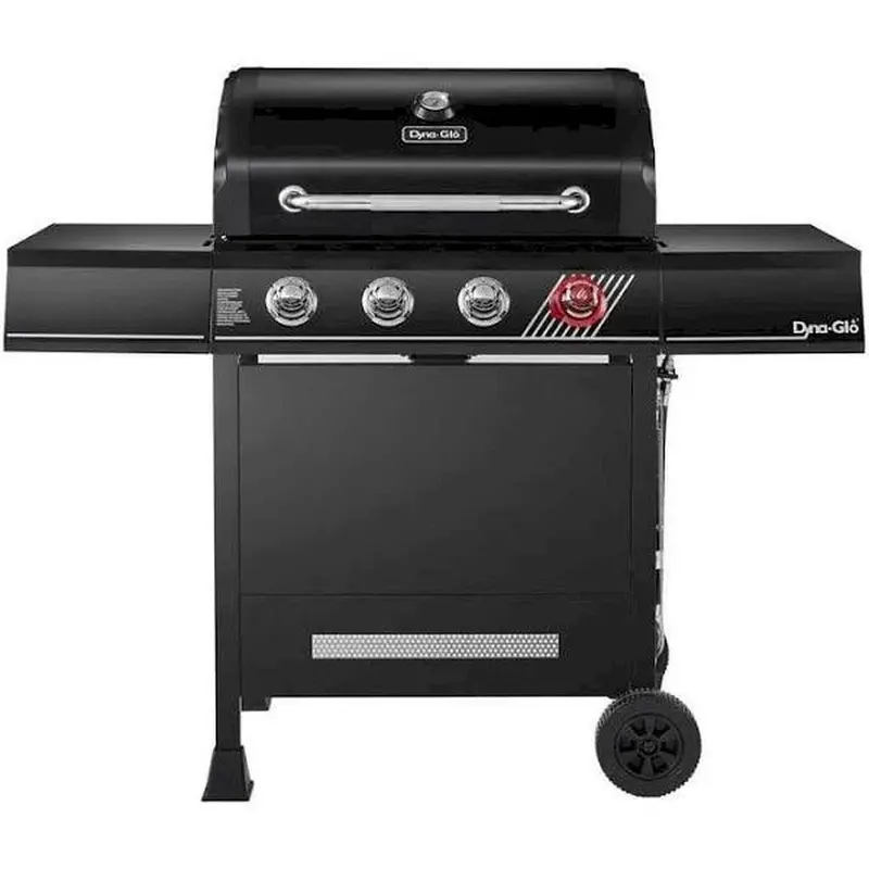 Matte Black 4-Burner Propane Grill with SearPlus High-Heat Searing Burner
