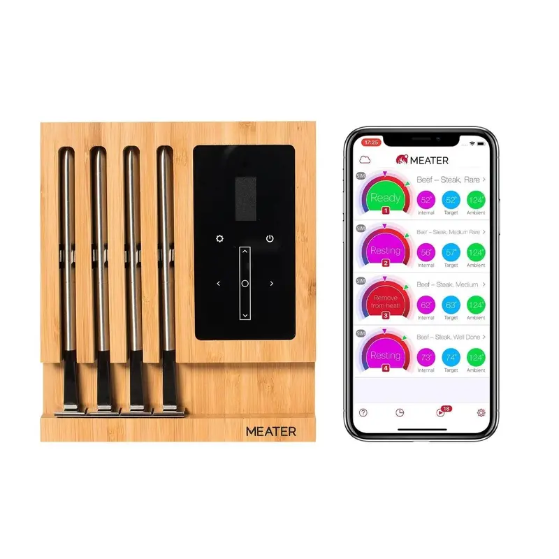 MEATER Block Smart Meat Thermometer – Wireless Dual-Probe BBQ & Oven Thermometer with Bluetooth + Wi-Fi Sync