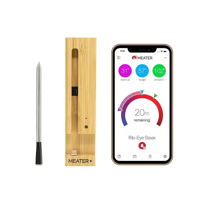 MEATER Plus Smart Meat Thermometer – Bluetooth-Enabled, 165ft Range, Oven-to-Grill Precision Cooking Aid