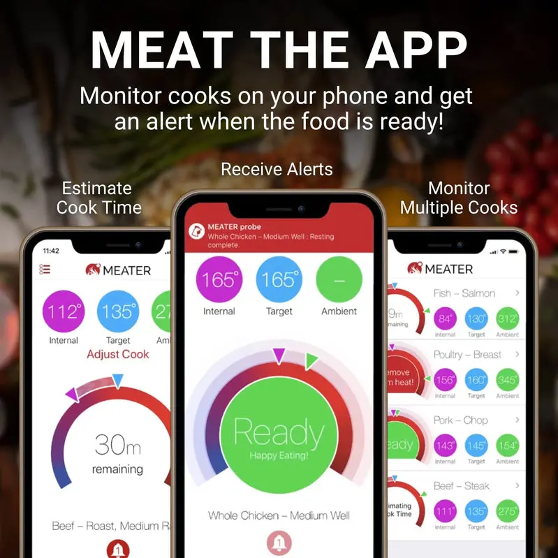 MEATER Plus Smart Meat Thermometer – Bluetooth-Enabled, 165ft Range, Oven-to-Grill Precision Cooking Aid