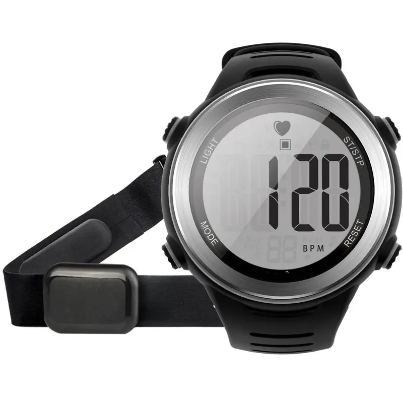 Medical-Grade Digital Pulse Oximeter Watch with Wireless Chest Strap and 5ATM Waterproof Rating