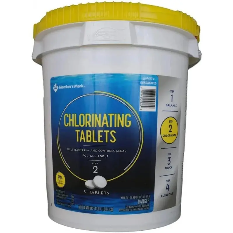 Members Mark 40 lb Chlorine Tablets – 3" Slow-Dissolving Pool Sanitizer