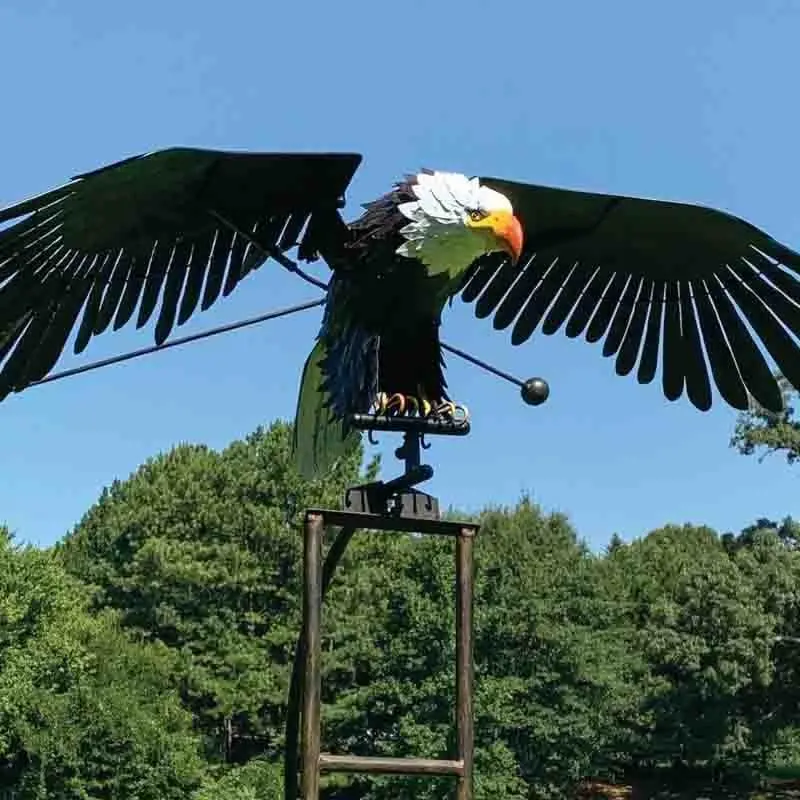 Metal Eagle Wing Spinning Garden Accent – Reflective & Aerodynamic Design