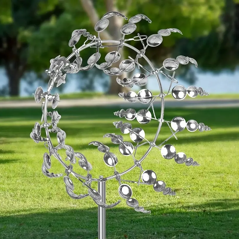 Metal Windmill Spinner for Outdoor Gardens | Weather-Resistant Wind-Powered Decor