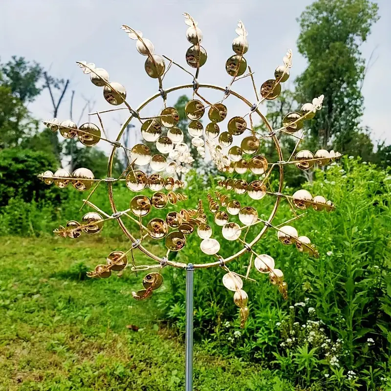 Metal Windmill Spinner for Outdoor Gardens | Weather-Resistant Wind-Powered Decor