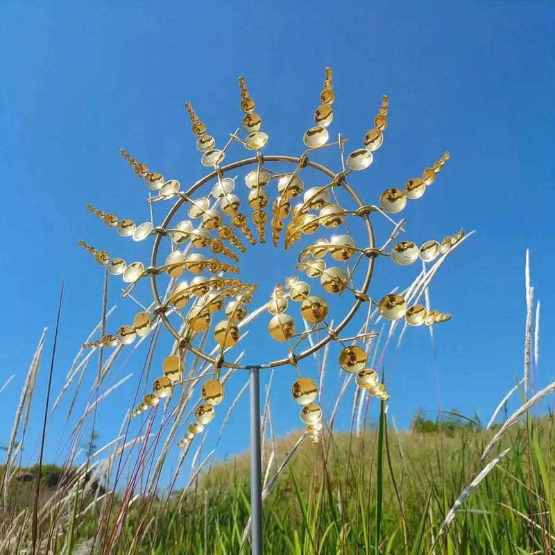 Metal Windmill Spinner for Outdoor Gardens | Weather-Resistant Wind-Powered Decor