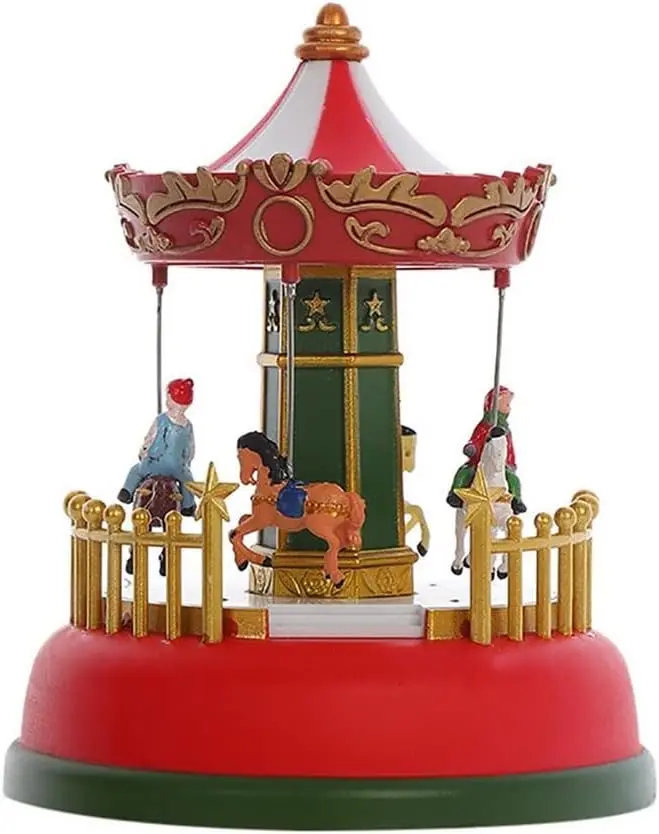 MGWYE Holiday Music Box with Lighted Display – Festive Ornament Gift