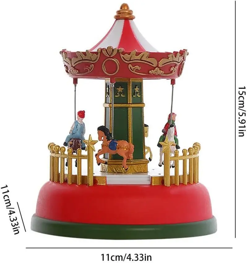 MGWYE Holiday Music Box with Lighted Display – Festive Ornament Gift