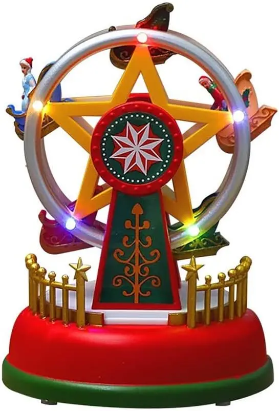MGWYE Holiday Music Box with Lighted Display – Festive Ornament Gift
