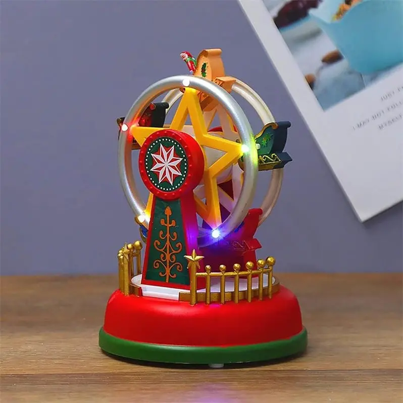 MGWYE Holiday Music Box with Lighted Display – Festive Ornament Gift