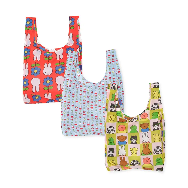 Miffy by Baggu Set of 3 Recycled Nylon Tote Bags