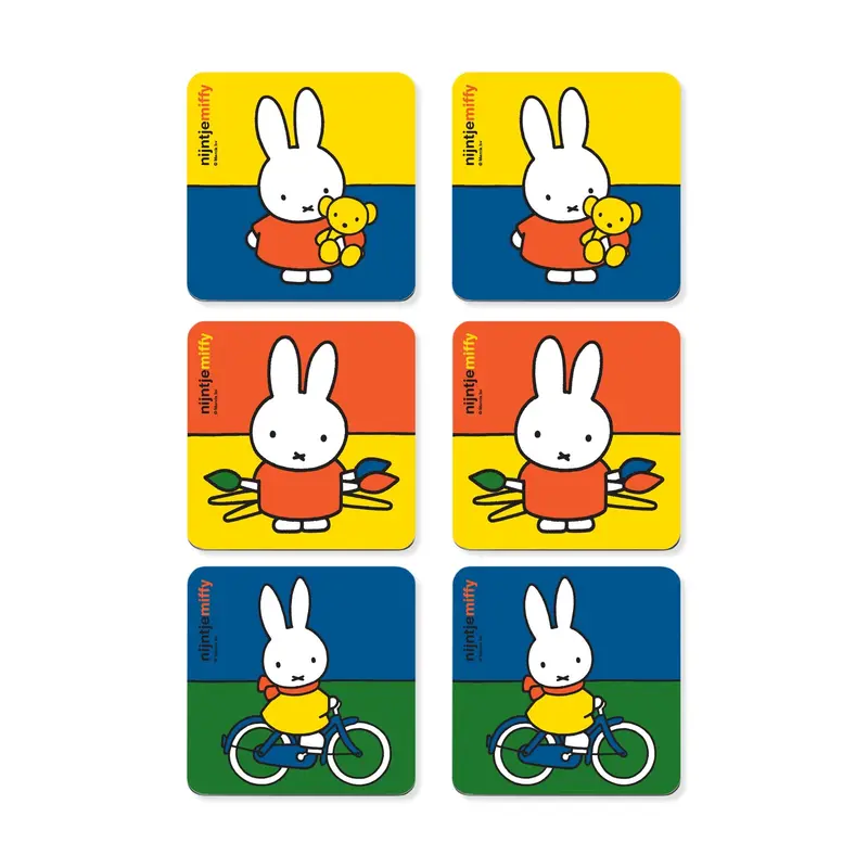 Miffy Illustrated Coaster Set – Pack of 6