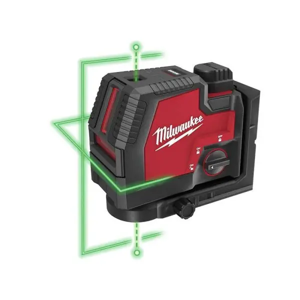 Milwaukee 3522-21 Cross Line Laser Level – 100 ft. Range, Rechargeable REDLITHIUM USB Battery