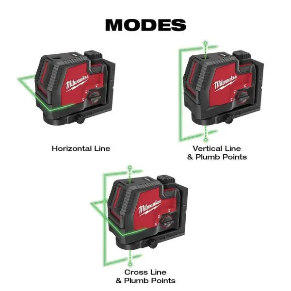 Milwaukee 3522-21 Cross Line Laser Level – 100 ft. Range, Rechargeable REDLITHIUM USB Battery