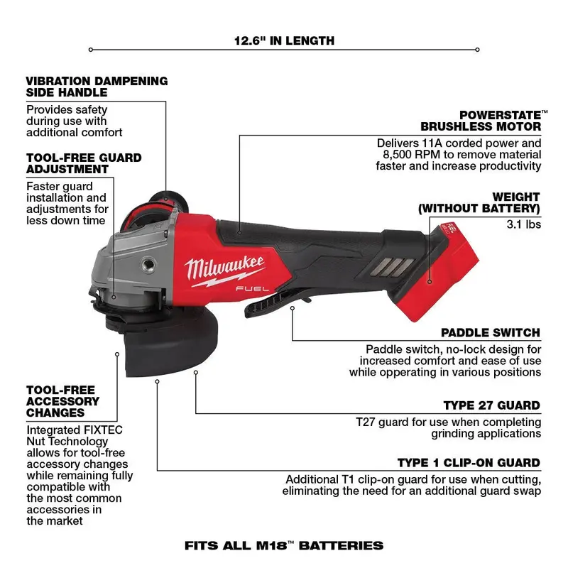 Milwaukee M18 FUEL 18V 7-Tool Cordless Combo Kit – Includes 5.0 Ah Batteries