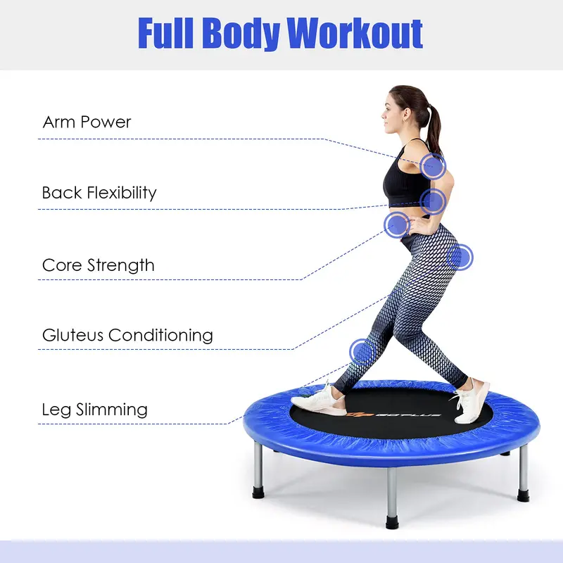 Mini Foldable Trampoline – Compact Rebounder for Kids’ Fitness and Indoor Play