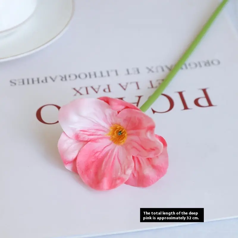 Mini Poppy Stem – PU Faux Floral Accent for Boutonnieres, Centerpieces & Event Details