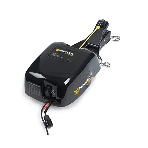 Minn Kota Deckhand 40 Electric Anchor Winch – 40 lb Pull Capacity, 100 ft Rope & Horizontal Davit Included