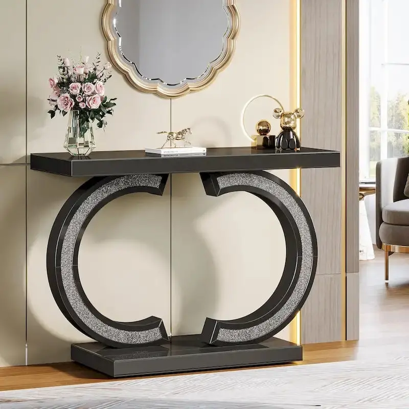Mirrored Silver Console Table – 39" Entryway Hall Table
