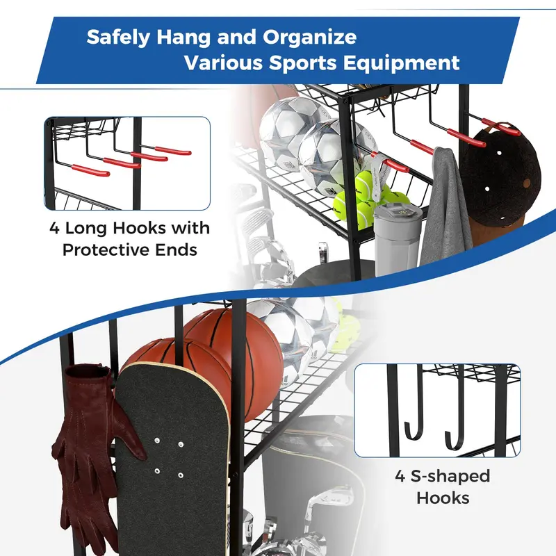 Mobile Golf Bag Organizer with Three Compartments and Smooth-Rolling Casters