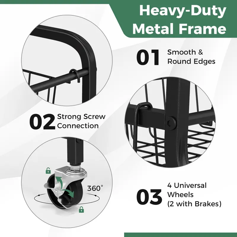 Mobile Sports Equipment Organizer – Wheeled Ball Rack for Garage or Gym Storage