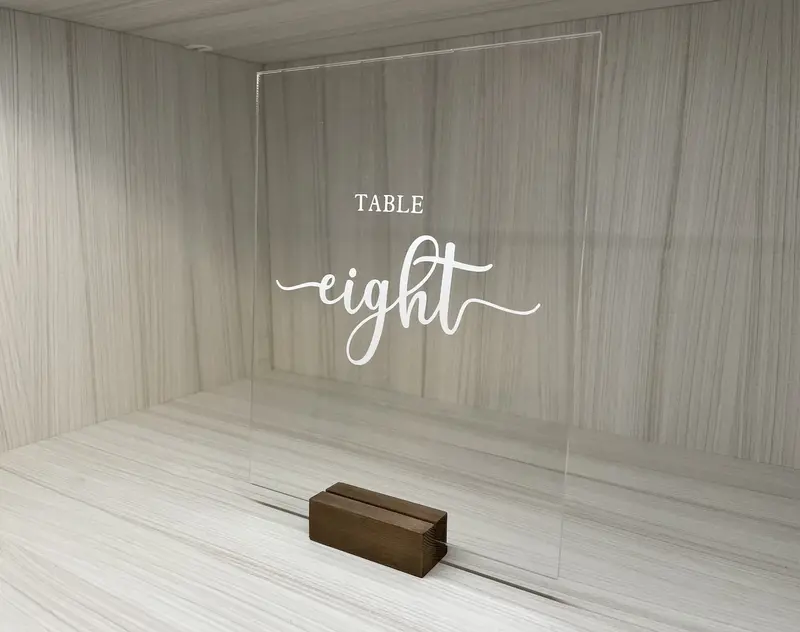 Modern Acrylic Table Number Signs for Seating Arrangements