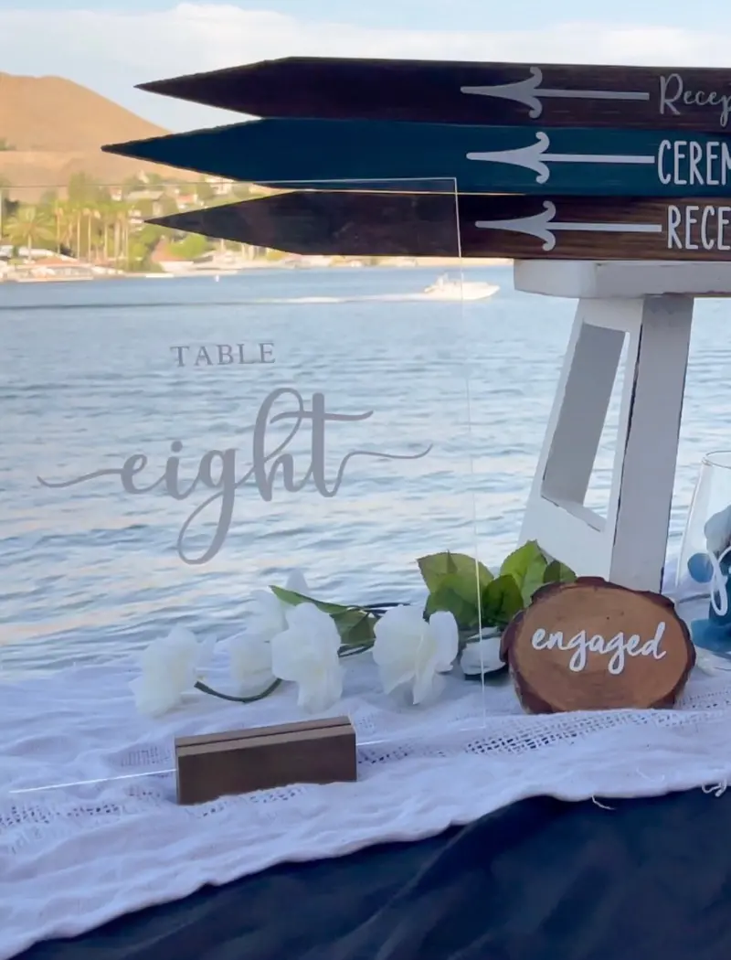 Modern Acrylic Table Number Signs for Seating Arrangements 2