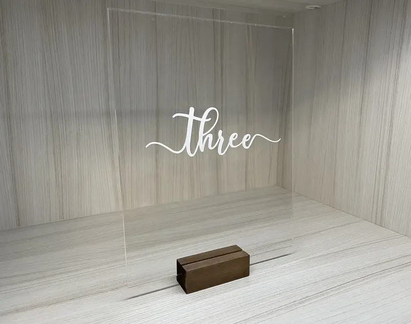 Modern Acrylic Table Number Signs for Seating Arrangements