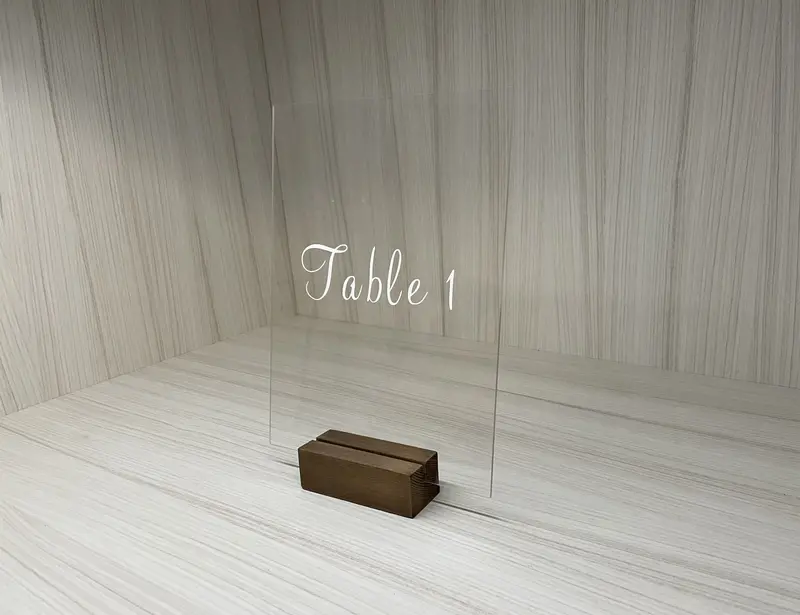 Modern Acrylic Table Number Signs for Seating Arrangements