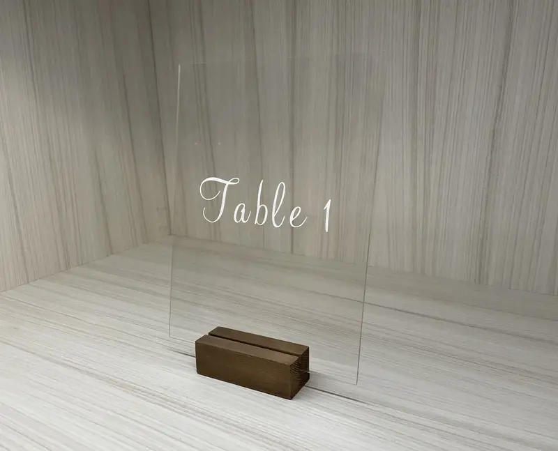 Modern Acrylic Table Number Signs for Seating Arrangements