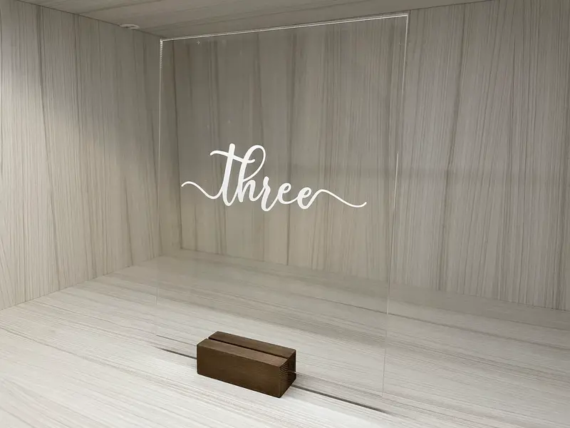 Modern Acrylic Table Number Signs for Seating Arrangements