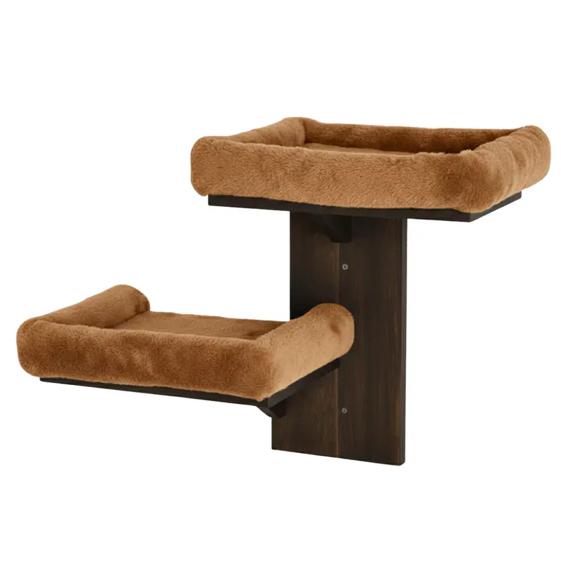 Modern Cat Wall Shelves – Dual-Level Climbing & Resting Platform for Felines