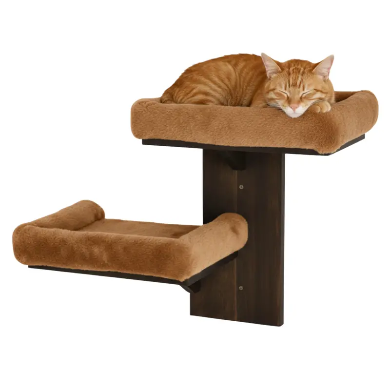 Modern Cat Wall Shelves – Dual-Level Climbing & Resting Platform for Felines