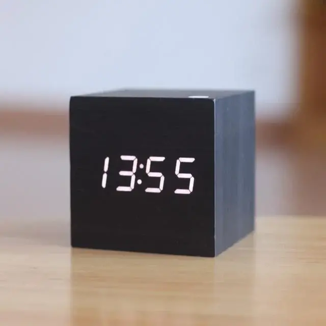 Modern Digital Wooden Wall Clock – Sleek, Eco-Friendly Timepiece 2