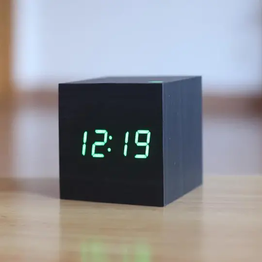 Modern Digital Wooden Wall Clock – Sleek, Eco-Friendly Timepiece