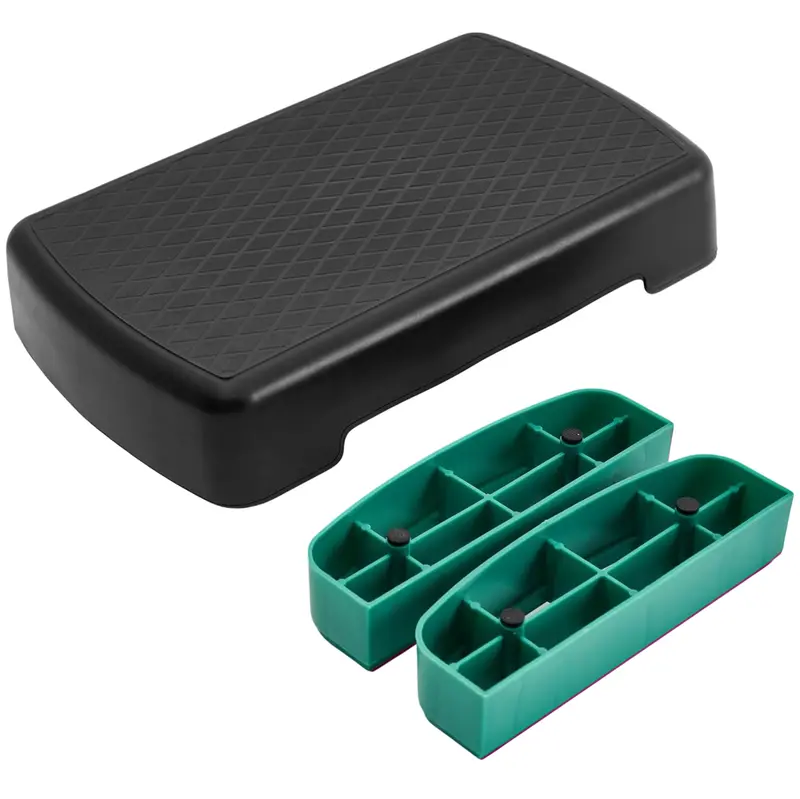 Modular Aerobic Step Platform – Includes Two Risers for Progressive Cardio & Strength Training