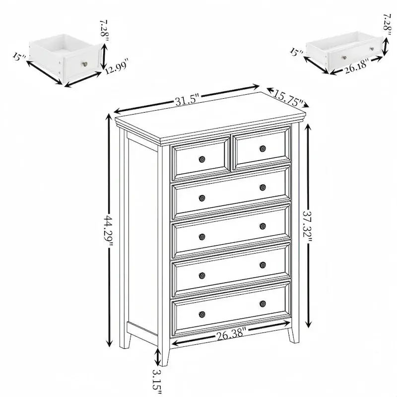Modular Chest of Drawers – Closet-Sized Clothing Organizer with Smooth-Glide Storage Compartments