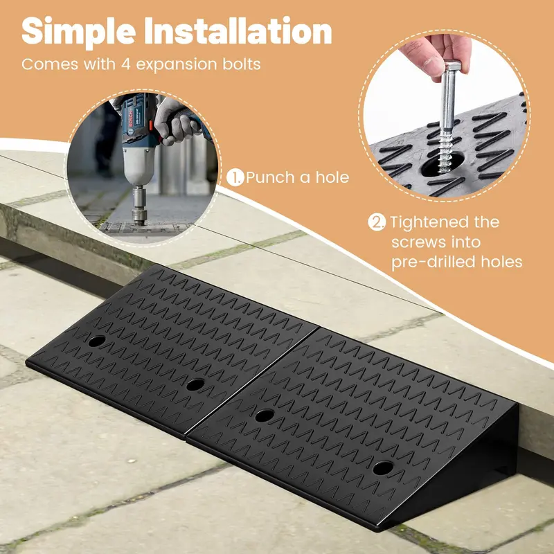 Modular Curb Ramp Kit – 2-Piece Heavy-Duty Transition Ramp