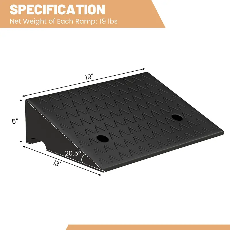 Modular Curb Ramp Kit – 2-Piece Heavy-Duty Transition Ramp