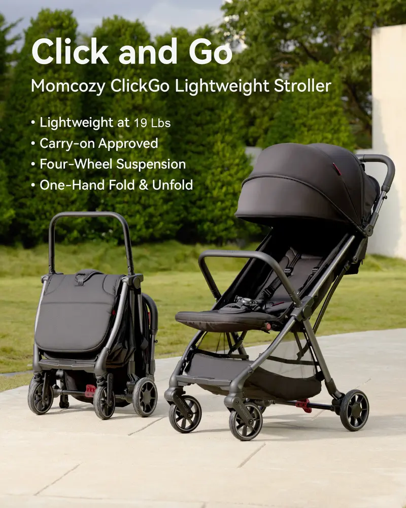 Momcozy ClickGo Compact Folding Stroller – Lightweight & Travel-Friendly