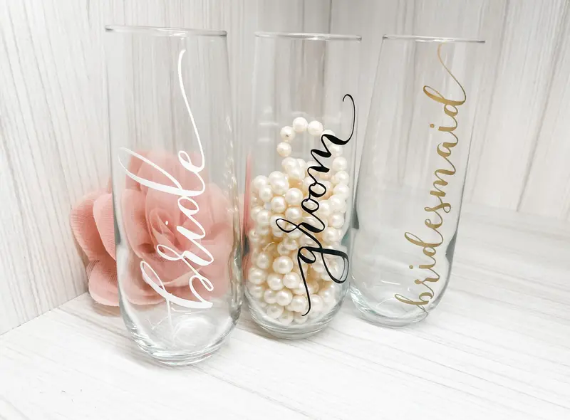 Monogrammed Champagne Flutes for Toasts and Keepsakes