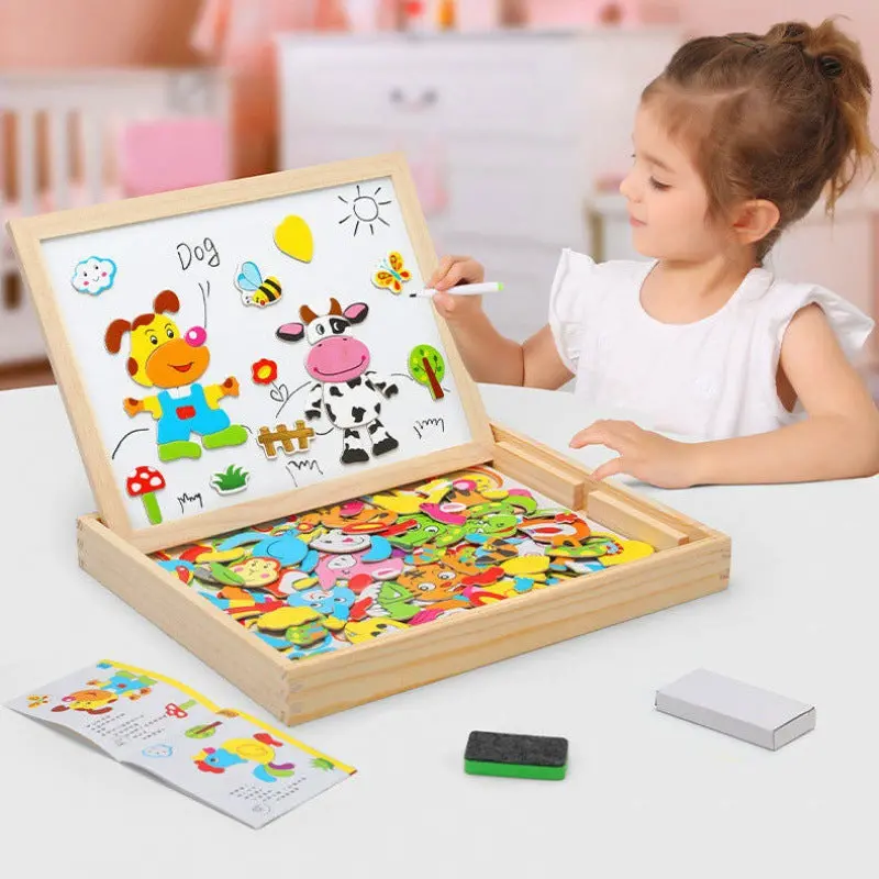 Montessori Magnet Drawing Board – Dual-Sided Educational Toy for Creative Play